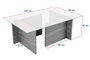 Nordure Mesa de Centro Nogal y Cristal Templado 105x65x40 cm